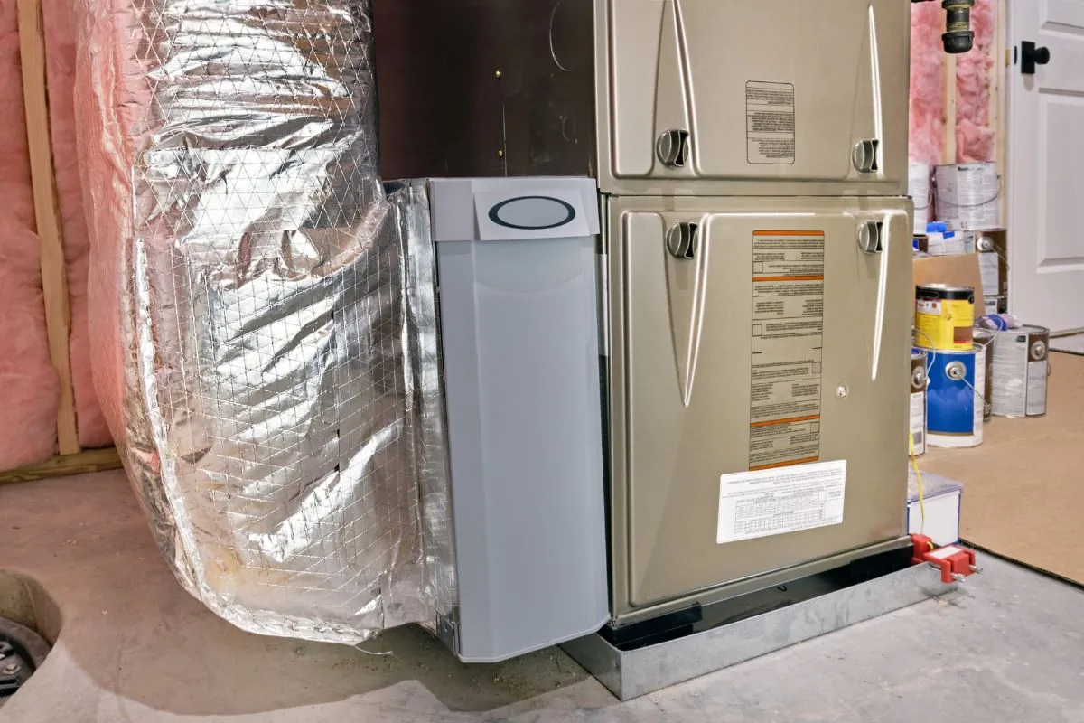 high efficiency furnace with air filter container